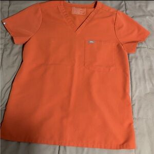 Figs Terracotta one pocket scrub top